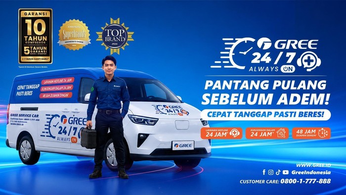 AC Mogok Tengah Malam Tak Lagi Bikin Panik, GREE Siapkan Layanan 24 Jam